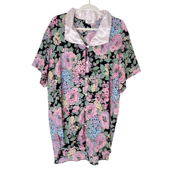 Victoria’s Secret Vintage Gold Label Nightgown Women’s Size Small Floral - Picture 1 of 9
